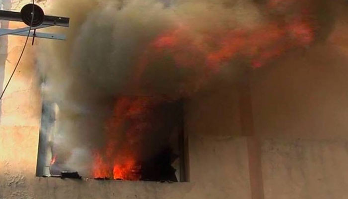 A fire broke out in a building near New Chali Generator Market