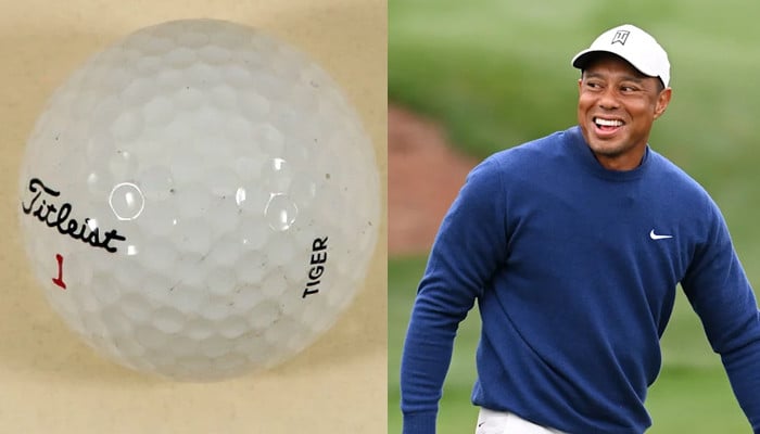 American legend golfer Tiger Woods' ball was auctioned for how many thousand dollars?