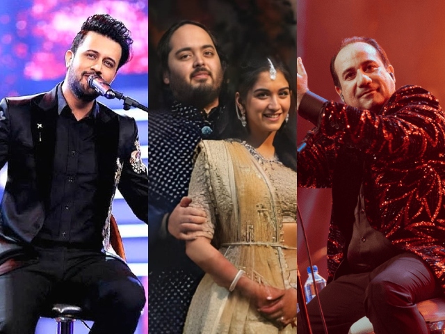 Atif Aslam and Rahat Fateh Ali Khan's amazing performance in Mukesh Ambani's son's birthday