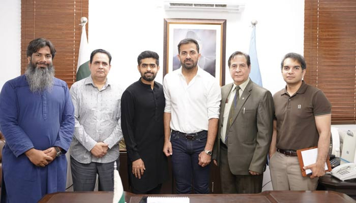 Babar Azam meeting with Sports Advisor Punjab Wahab Riaz