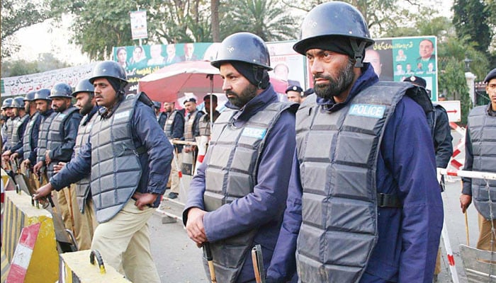 Bullets ricocheted off the helmets and bulletproof vests of the policemen