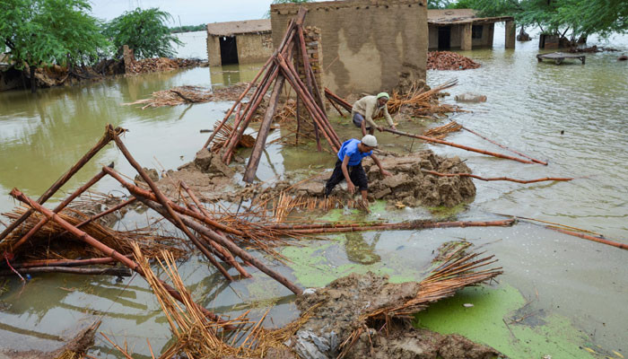 Floods from rains and melting glaciers displaced millions in Pakistan last year, reports said