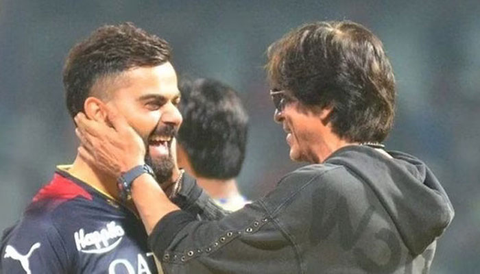 Happy meeting of Shah Rukh Khan and Virat Kohli