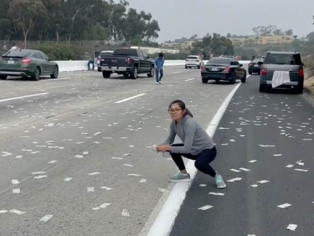 The American citizen threw 200,000 dollars on the highway to help people