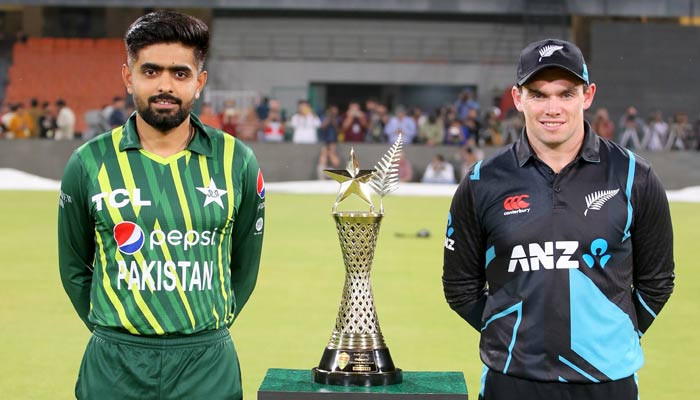 The trophy for the Pak New Zealand series was unveiled