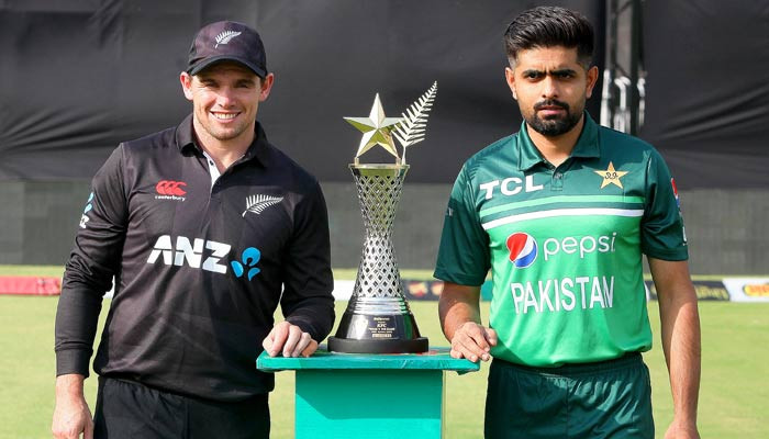 The trophy for the Pakistan New Zealand ODI series was unveiled