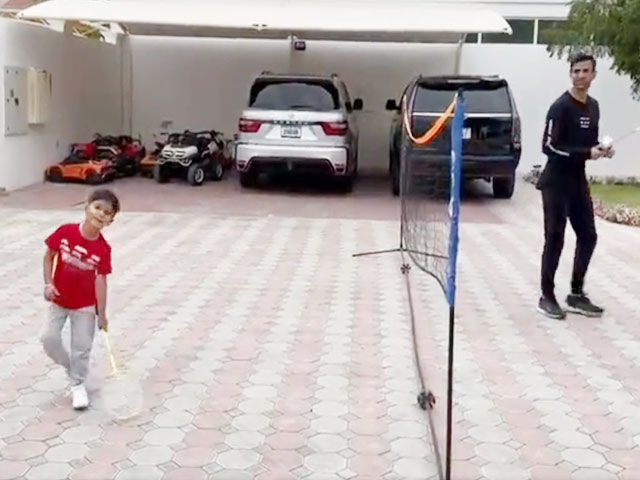 The video of Shoaib Malik playing 'Badminton' with his son has gone viral