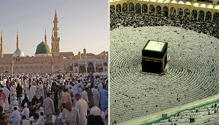 The world's largest Eid prayer gatherings at Masjid al-Haram, Masjid-e-Nabawi ﷺ