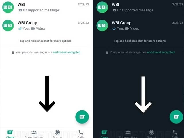 WhatsApp has started testing the bottom navigation bar