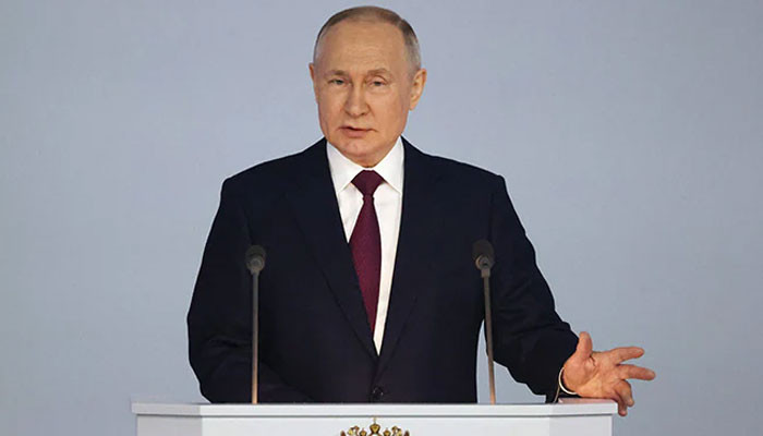 Why did Russian President Vladimir Putin get frustrated during his speech?