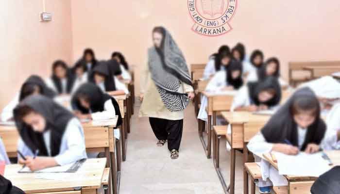 10th class exams going on in Larkana