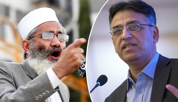 Asad Umar sent a legal notice to Sirajul Haq —File photo