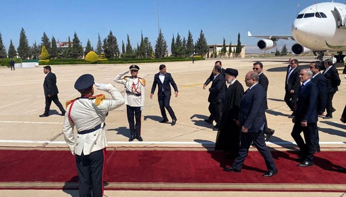 Iran's President Ibrahim Raisi arrived in Syria on an official visit Photo courtesy of Reuters news agency