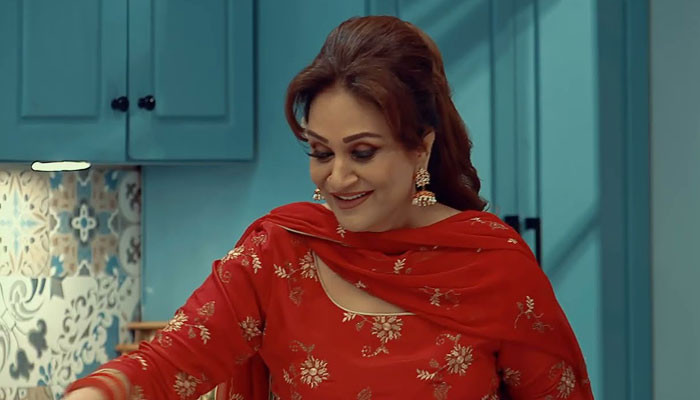 Who gave this red pair to Bushra Ansari?