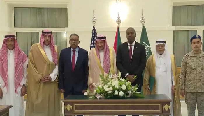 Negotiations between Sudan's warring parties in Saudi Arabia Photo courtesy of Arab Media