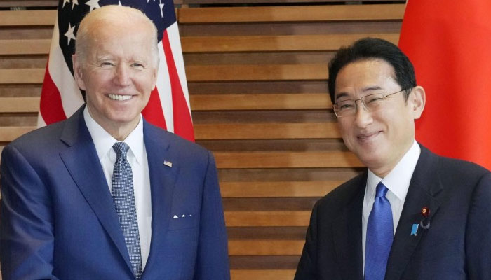 Biden meets Japanese Prime Minister, agrees to increase defense cooperation social media