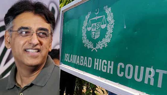 Islamabad High Court directed to provide details of cases registered against Asad Umar File photo