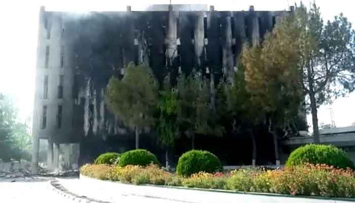 The main accused who set fire to Radio Pakistan arrested File photo