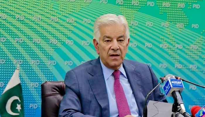 The ban on PTI is being reviewed, Khawaja Asif Photo: Social Media