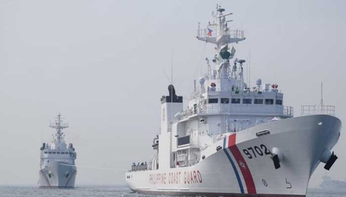 US, Japan and Philippine coast guard forces hold first joint naval exercise A Philippine Coast Guard ship