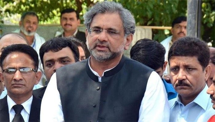 Whoever was under pressure, NAB should now apologize, Shahid Khaqan Abbasi File photo