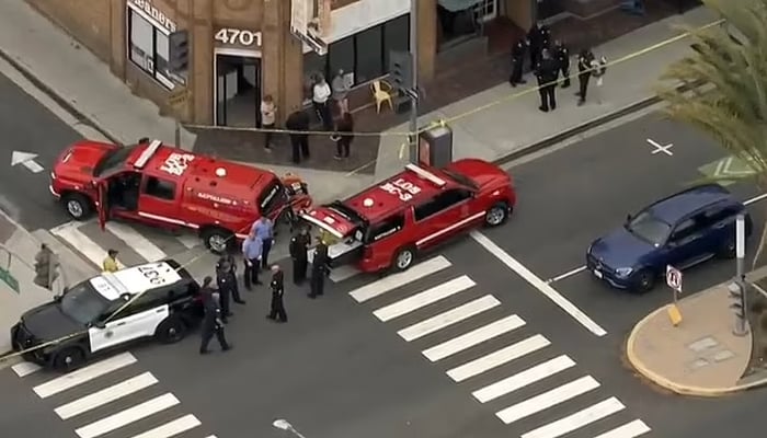 Attack with a sharp instrument in the city of Long Beach, California, 5 people were injured Photo courtesy of Foreign Media