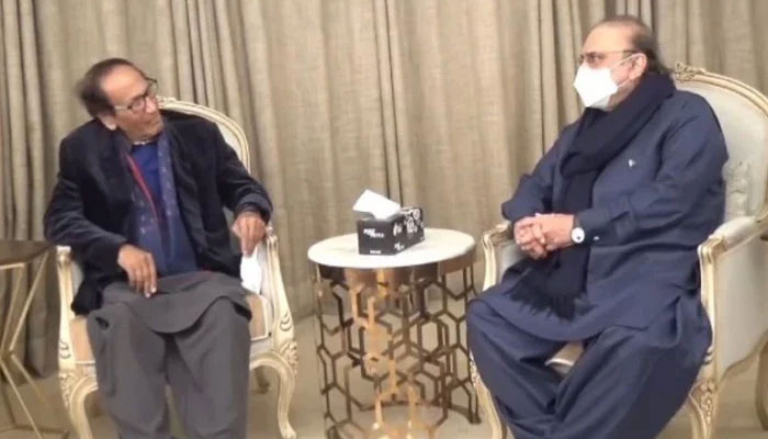 Asif Zardari likely to meet Chaudhry Shujaat today File photo. Screen grab
