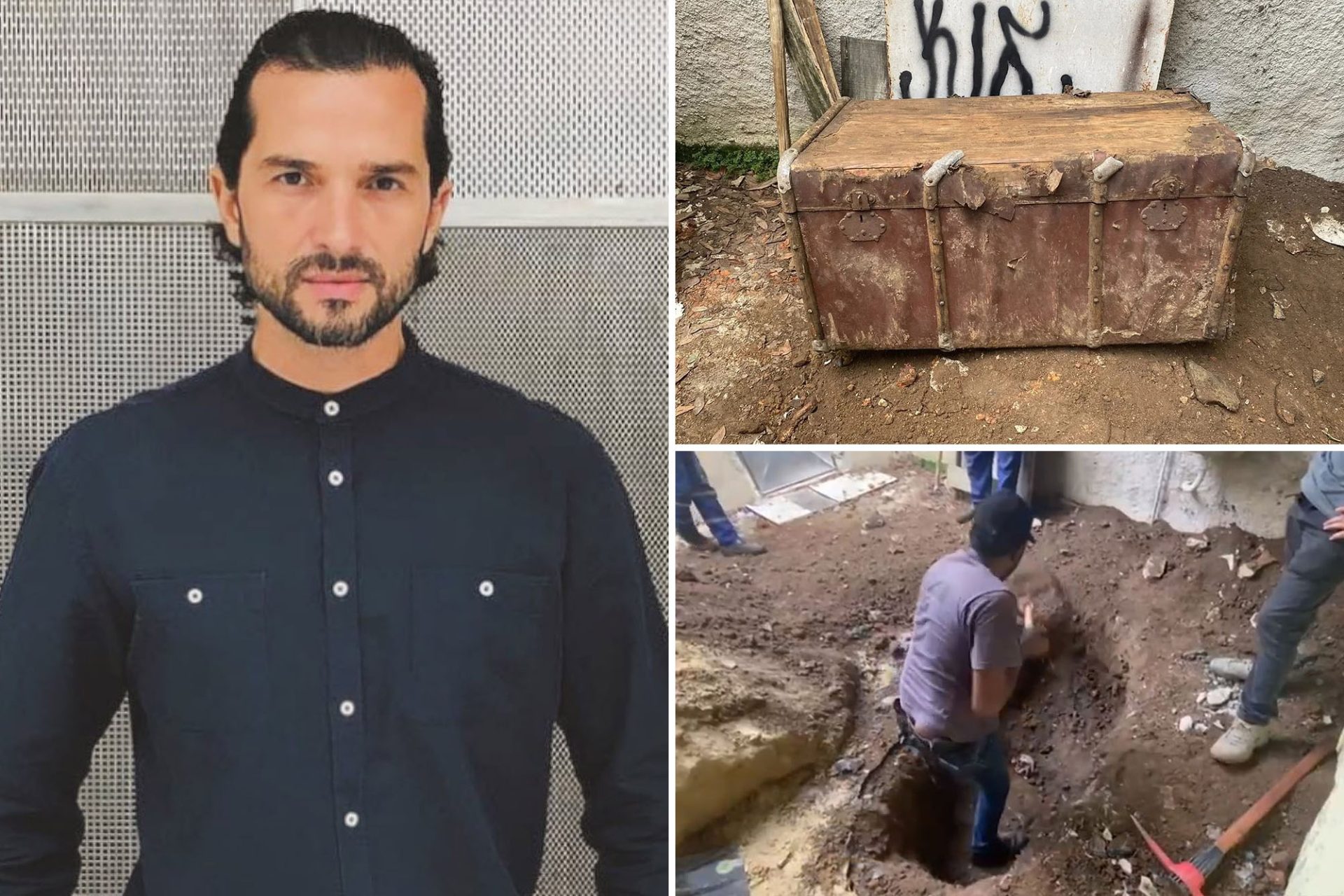 A Brazilian TV actor's body was found buried in a wooden box with his hands and feet bound