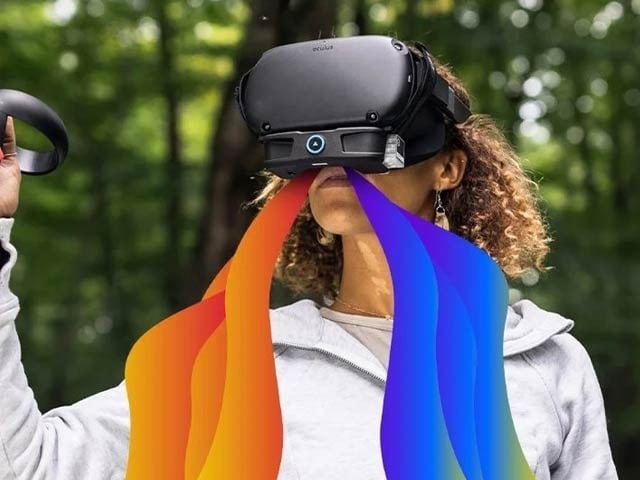 A real smelling system with a VR headset Scientists have invented an effective system for vaporizing aromas and odors with a VR headset. Image from The Verge website