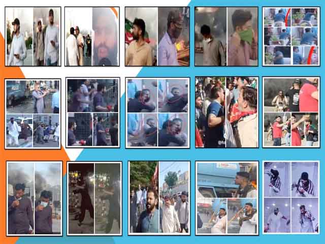 Karachi;  Photos of the accused involved in the arson attack on the arrest of Imran Khan are released