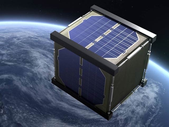 Pavement of satellites enclosed in a wooden box Japanese experts have made an experimental satellite out of magnolia wood. Photo: Courtesy of Live Science