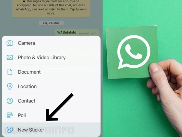 WhatsApp has started testing the sticker tool for iOS.  Photo: Courtesy of The Verge 