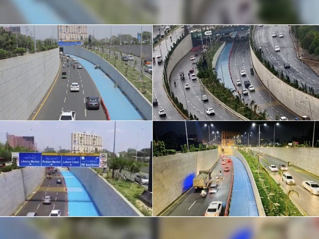 The concept of "Blue Road" was introduced in Lahore on an experimental basis