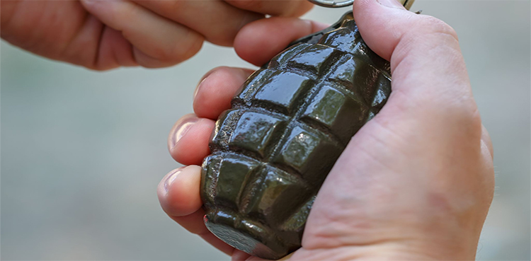 A terrible explosion caused by the explosion of an old grenade in the house