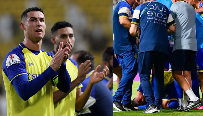 Al-Nasr's victory in the Saudi Pro League, Cristiano Ronaldo bows down