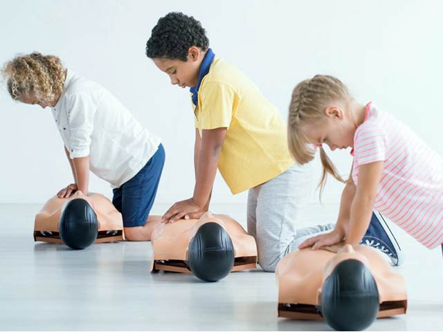 Children can be trained in CPR as early as four years old, according to the American Heart Association