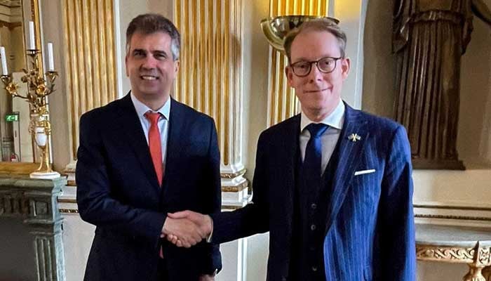 Eli Cohen, the first Israeli foreign minister to visit Sweden in 22 years