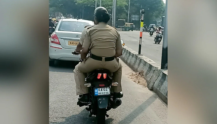 In India, the citizen filed a police officer's complaint with the traffic police