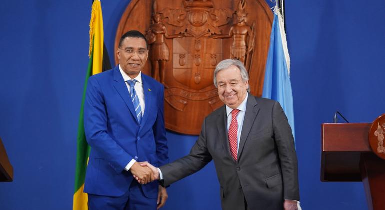 In Jamaica, Guterres pledges solidarity and outlines ‘moral, power and practical’ barriers to development