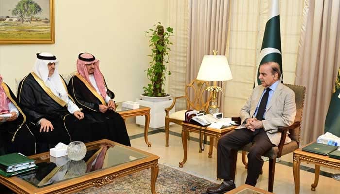 Saudi Deputy Interior Minister meeting with Prime Minister Shehbaz Sharif