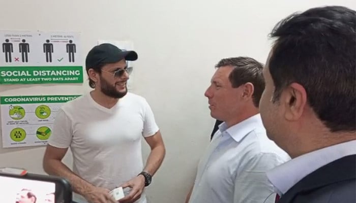 Shahid Afridi and Mayor of Canadian city of Brampton arrived to watch Pak New Zealand match