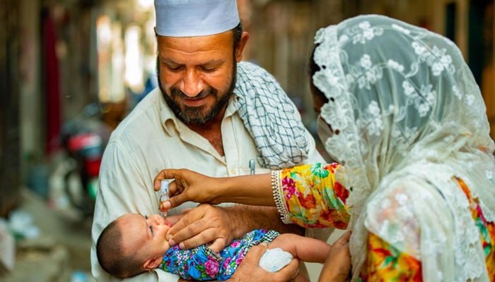 Start of polio campaign, target of immunizing more than 23 million children