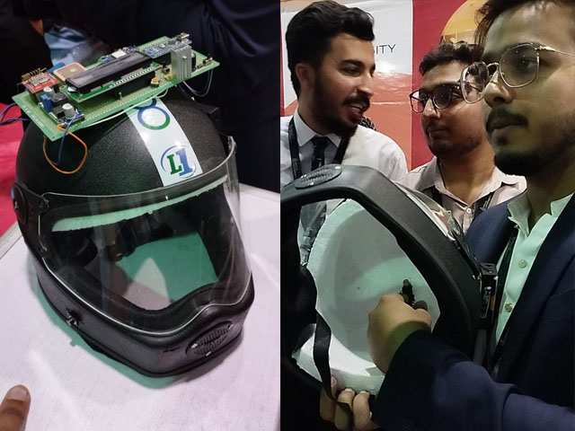 Students of Karachi have developed a helmet that saves the lives of motorcyclists