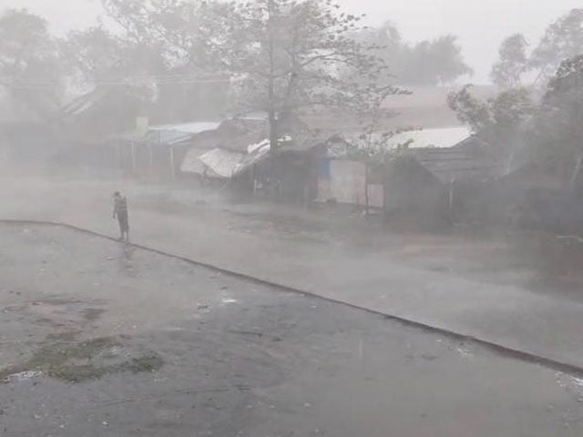 The powerful cyclone hit Bangladesh and Myanmar