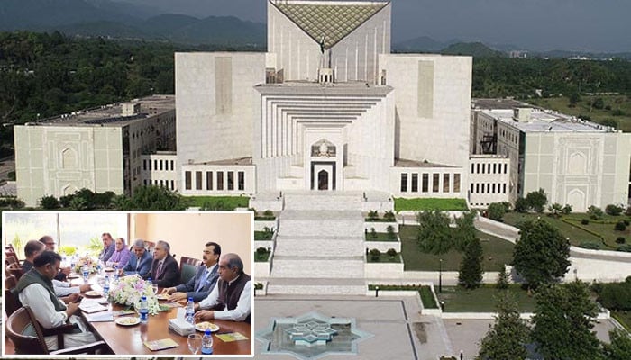 The report on the government's negotiations with the PTI was submitted to the Supreme Court