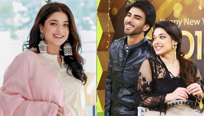 Imran Abbas advises Sanam Jung to lose 10 kg weight in live show Collage courtesy of Social Media