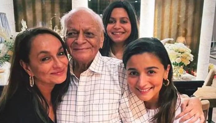 Alia Bhatt's maternal grandfather Narendranath Razdan passed away at the age of 94 Photo courtesy of Instagram