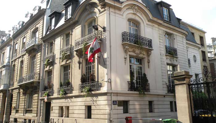 The building of the Lebanese Embassy in Paris