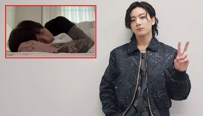 BTS member Junkook fell asleep during live streaming File photo