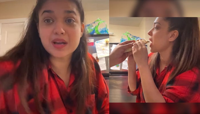 Sanam Jung is impressed by her husband's cooking skills Screen grab